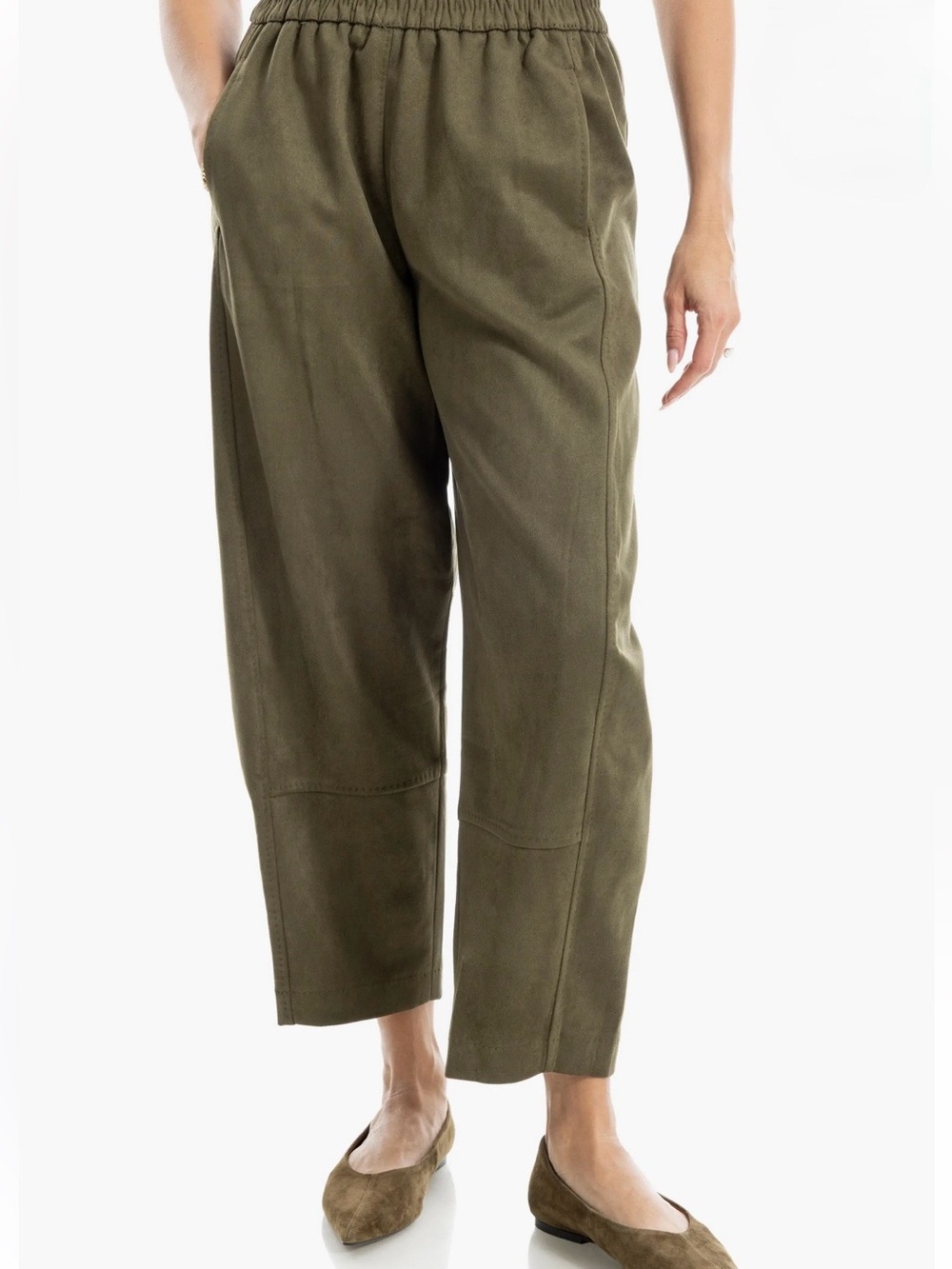 New! Max Studio Cropped Barrel Trousers size S